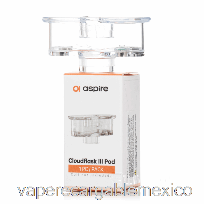 Vape Recargable Aspire Cloudflask 3 Cápsulas De Repuesto Cápsula Recargable De 5,5 Ml